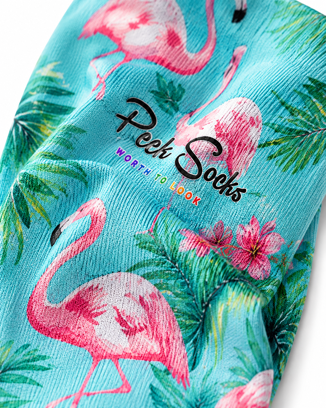 PeekSocks® Flamingo Paradise Crew Socks