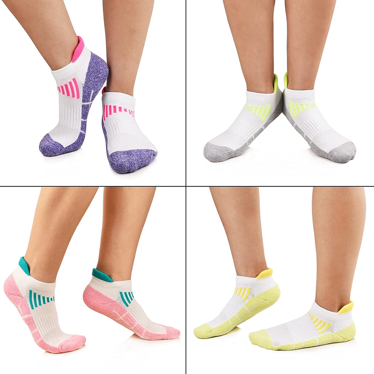 Wholesale Women's Ankle Athletic Socks Low Cut Cushioned Breathable Running Performance Sport Tab Cotton Socks
