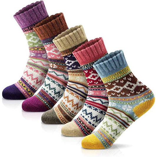 Wholesale Women's Winter Crew Socks Warm Thick Soft Wool Socks