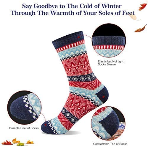 Wholesale Women's Winter Crew Socks Warm Thick Soft Wool Socks