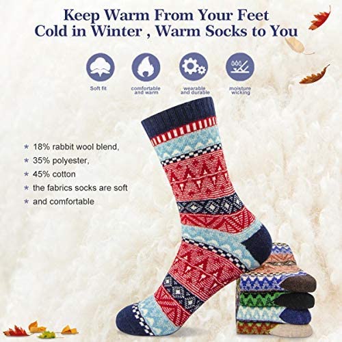 Wholesale Women's Winter Crew Socks Warm Thick Soft Wool Socks