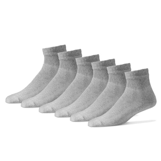 Wholesale Diabetic Cotton Ankle Socks, Plain Gray Diabetic Socks