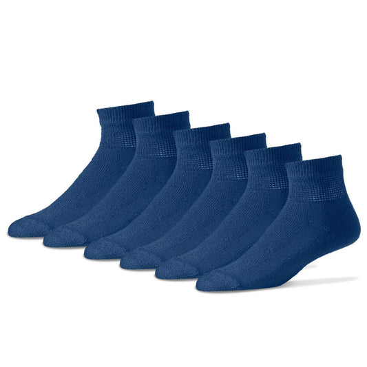 Wholesale Diabetic Cotton Ankle Socks, Plain Navy Diabetic Socks