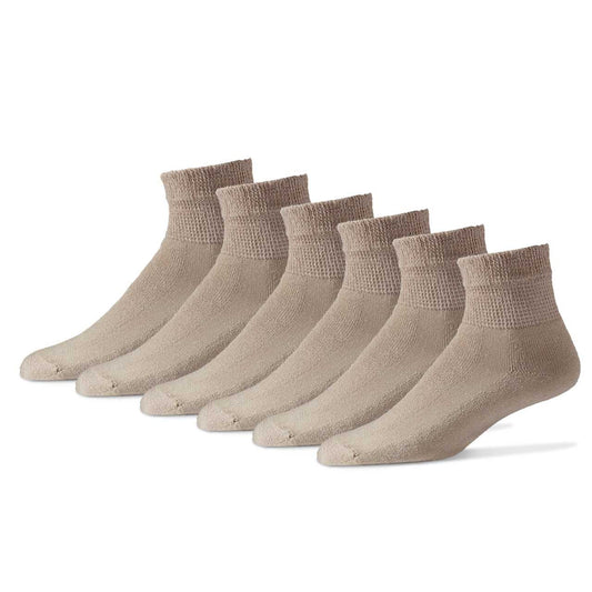 Wholesale Diabetic Cotton Ankle Socks, Plain Tan Diabetic Socks