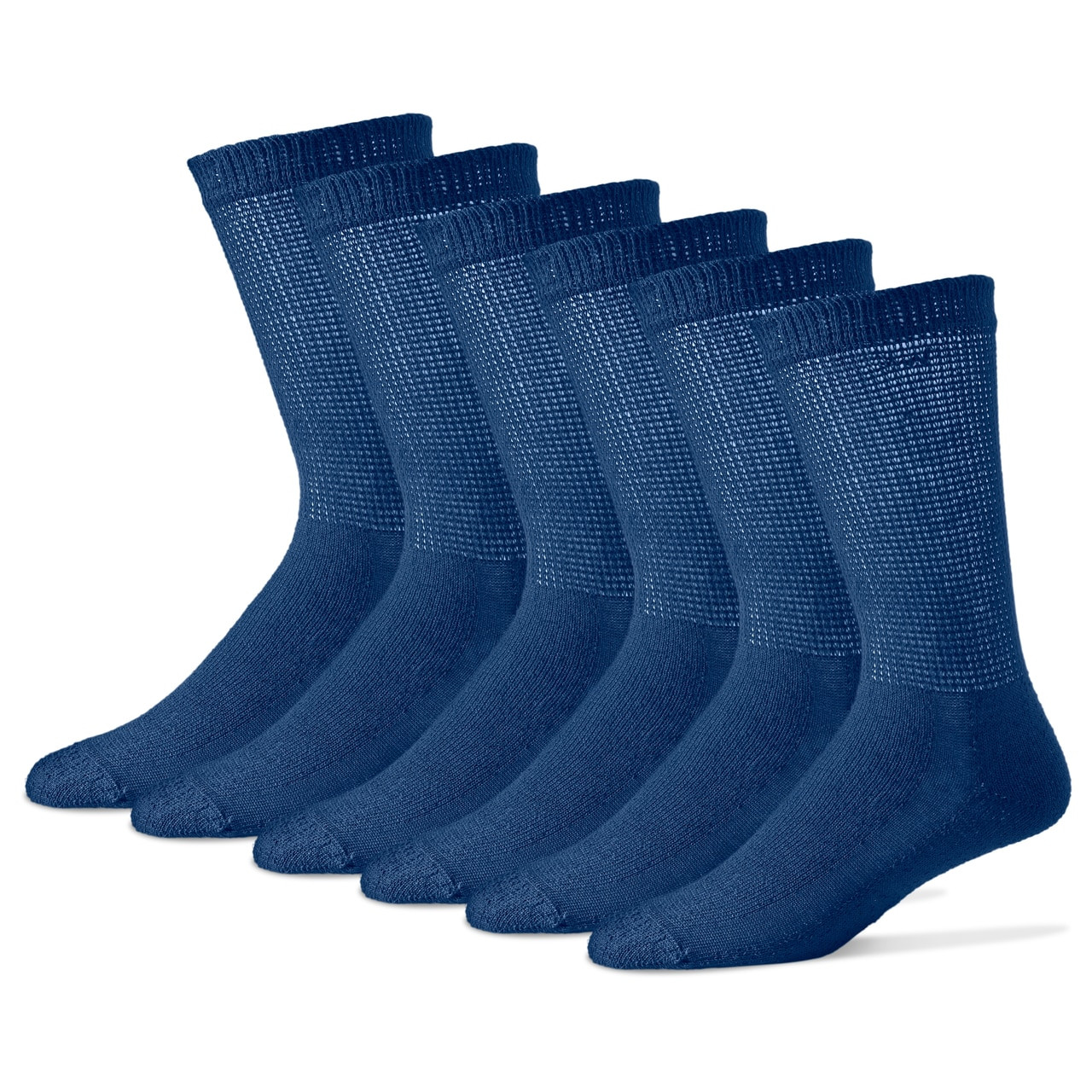 Wholesale Diabetic Cotton Crew Socks, Plain Navy Diabetic Socks