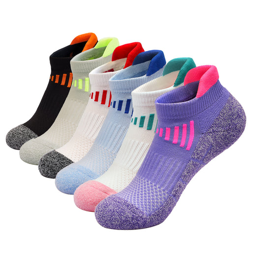 Wholesale Women's Ankle Athletic Socks Low Cut Cushioned Breathable Running Performance Sport Tab Cotton Socks