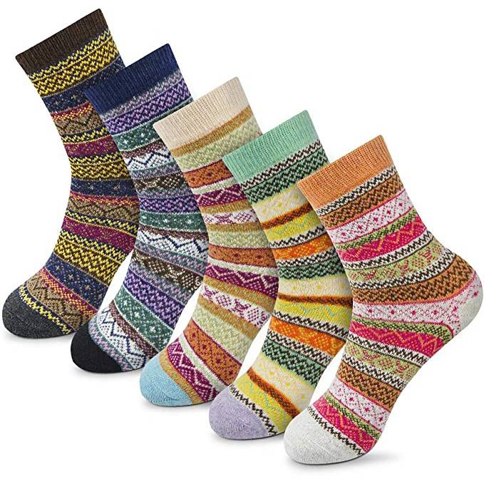 Wholesale Women's Winter Crew Socks Warm Thick Soft Wool Socks